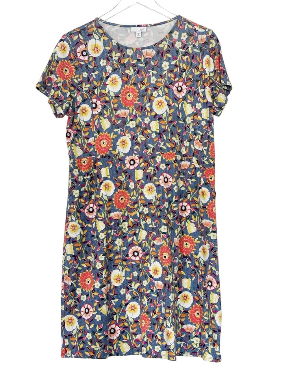 J. Jill Jersey Knit Floral Dress Size MP